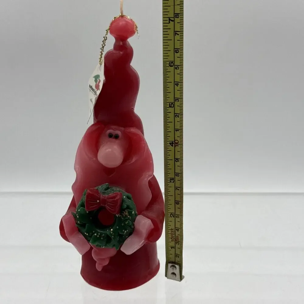 Vintage Santa Candle By Northern Lights Handmade Santa Wreath